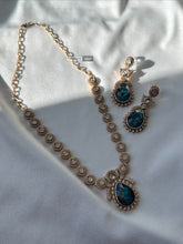 Load image into Gallery viewer, Dainty Single Line Semi Precious Moissanite Necklace set
