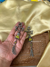 Load image into Gallery viewer, German silver Long Tribal Bohemian Dangling Earrings

