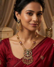 Load image into Gallery viewer, 🆕 Long Heritage Rajwadi Traditional Real Looking Necklace set
