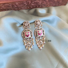 Load image into Gallery viewer, Tayani Enamel Tassel Earrings 22k gold plated
