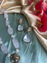 Load image into Gallery viewer, Jaguar long  Natural stones doublet Stylish necklace set

