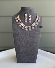 Load image into Gallery viewer, 22k gold plated Tayani delicate Flower  Necklace set
