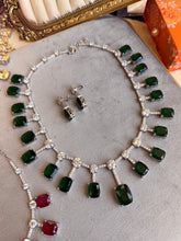 Load image into Gallery viewer, Solitaire Tassel Real Looking Premium Necklace set
