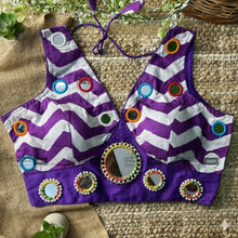 Load image into Gallery viewer, Colors - 36 to 42 Mirror Embroidery Navratri Blouse
