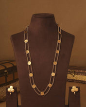 Load image into Gallery viewer, Lakshmi ji Coin Long Dainty Temple Necklace set

