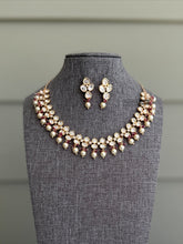 Load image into Gallery viewer, 22k gold plated Tayani Double layer delicate Necklace set
