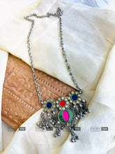 Load image into Gallery viewer, Afghani Real Mirror Ghungroo Navratri Pendant Necklace

