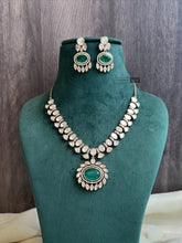 Load image into Gallery viewer, Dainty Tayani premium Gold plated Doublet necklace set
