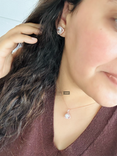 Load image into Gallery viewer, Valentine Premium Solitaire american diamond Pendant necklace set
