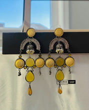 Load image into Gallery viewer, German silver Dangling long jhumka Earrings

