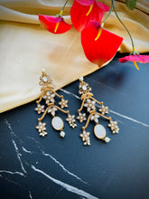 Load image into Gallery viewer, Amrapali Kundan Silver foiled Brass Earrings
