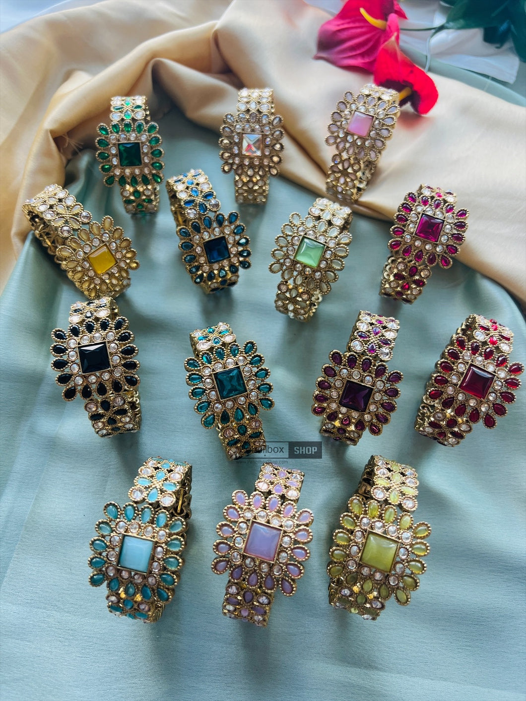 Polki Stone Adjustable statement Bracelet