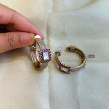 Load image into Gallery viewer, Cz Premium Moissanite Hoops Earrings
