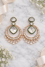 Load image into Gallery viewer, Moissanite Premium Chandbali Earrings
