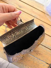 Load image into Gallery viewer, Dual Tone Kashmiri Clutch Pachi Work Handmade Brass
