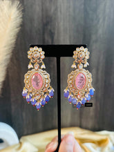 Load image into Gallery viewer, 22k gold plated Tayani Doublet Gold plated Victorian Earrings
