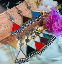 Load image into Gallery viewer, Afghani Mirror ghunghroo German silver Pendant Necklace
