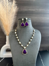 Load image into Gallery viewer, Gold plated moissanite Dainty Necklace set
