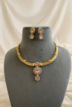 Load image into Gallery viewer, Cz Hasli Dainty Premium Cut Work Necklace set
