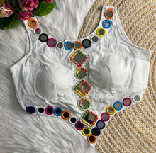 Load image into Gallery viewer, 36 to 42 Multicolor Mirror Embroidery Navratri Blouse
