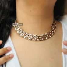 Load image into Gallery viewer, Enamel 22k gold plated Tayani Premium Necklace set
