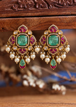 Load image into Gallery viewer, Premium Tayani Doublet Enamel work Earrings
