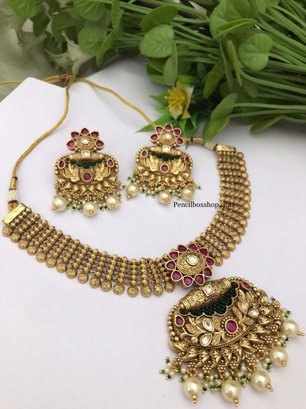 Multicolor Kundan necklace multicolor Necklace set