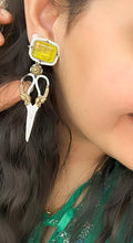 Load image into Gallery viewer, German silver Lookalike scissor earrings

