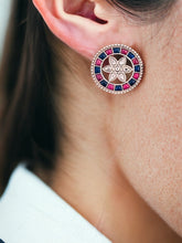 Load image into Gallery viewer, German silver Lookalike Small Flower stud earrings
