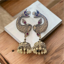 Load image into Gallery viewer, Fish German Silver daily wear jhumka  Earrings
