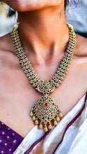 Load image into Gallery viewer, Multicolor Cz Designer premium Necklace set Temple Jewelry
