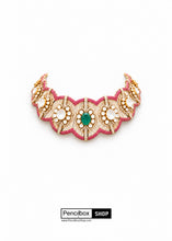 Load image into Gallery viewer, Tayani 22 Carat Gold Plated Green Ruby Necklace Set

