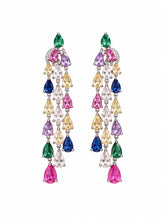 Load image into Gallery viewer, Solitaire Rainbow Drop Earrings

