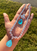 Load image into Gallery viewer, Single Layer Solitaire Necklace Set - Blue
