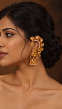Load image into Gallery viewer, Lakshmi Ji Moissanite Ear Cuff Jhumka Earrings
