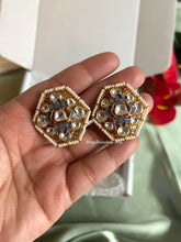Load image into Gallery viewer, 22k Gold plated moissanite Stud Earrings
