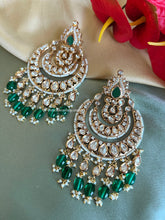 Load image into Gallery viewer, Tayani statement 22k Gold plated Chandbali Earrings
