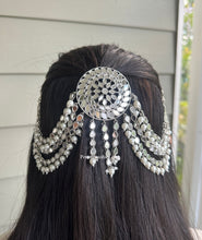 Load image into Gallery viewer, Mehak Mirror Hair bun Pin Statement Hair accessory
