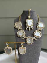 Load image into Gallery viewer, Contemporary Designer Pearl Mop White Natural Stone Necklace set
