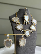 Load image into Gallery viewer, Contemporary Designer Pearl Mop White Natural Stone Necklace set

