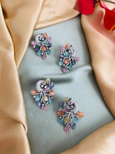 Load image into Gallery viewer, American Diamond peacock Cz Stud Earrings
