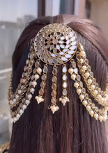 Load image into Gallery viewer, Mehak Mirror Hair bun Pin Statement Hair accessory

