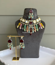 Load image into Gallery viewer, Kundan Meenakari Heavy Designer Necklace set
