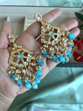 Load image into Gallery viewer, Tayani Amrapali white pearl Dual Tone 18k Gold plated Earrings
