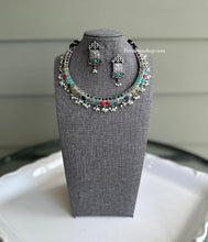 Load image into Gallery viewer, German silver Stone hasli Pearl necklace set
