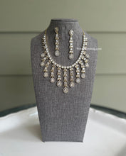 Load image into Gallery viewer, American Diamond Drop cz dangling Necklace set
