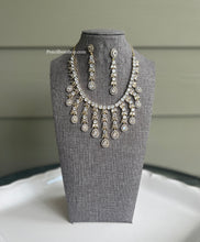 Load image into Gallery viewer, American Diamond Drop cz dangling Necklace set
