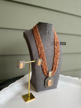 Load image into Gallery viewer, American Diamond Long Stone beaded  Necklace set
