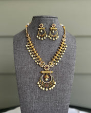 Load image into Gallery viewer, Lakshmi ji Dainty Simple Cz multicolor Necklace set
