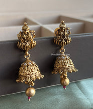 Load image into Gallery viewer, Lakshmi ji small Pearl stone jhumki earrings
